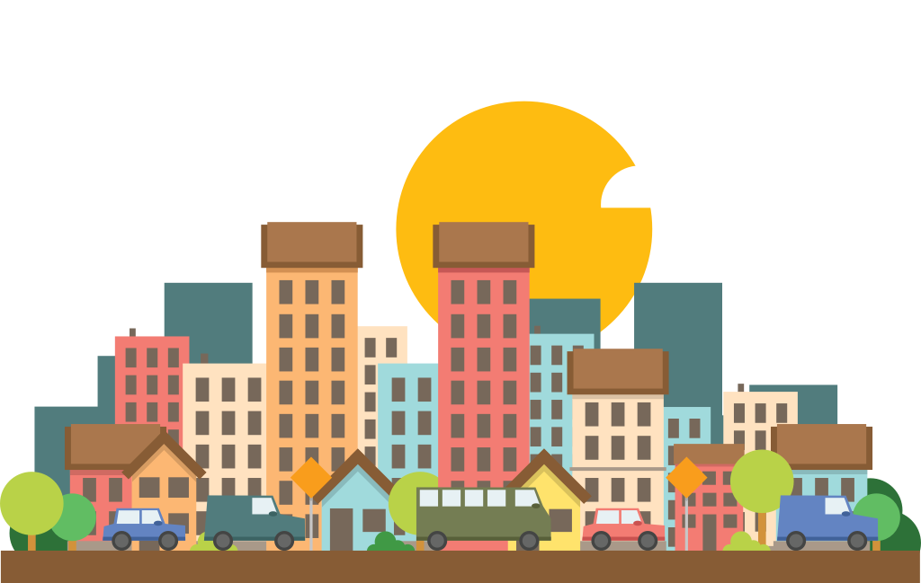 City landscape vector