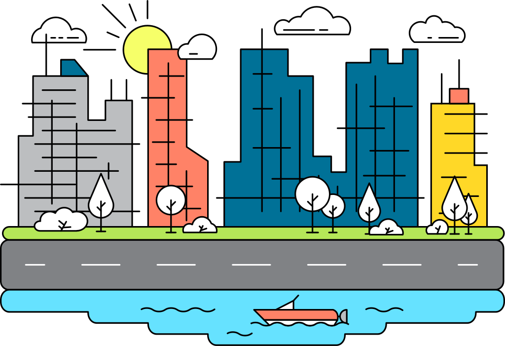 CIty linear vector