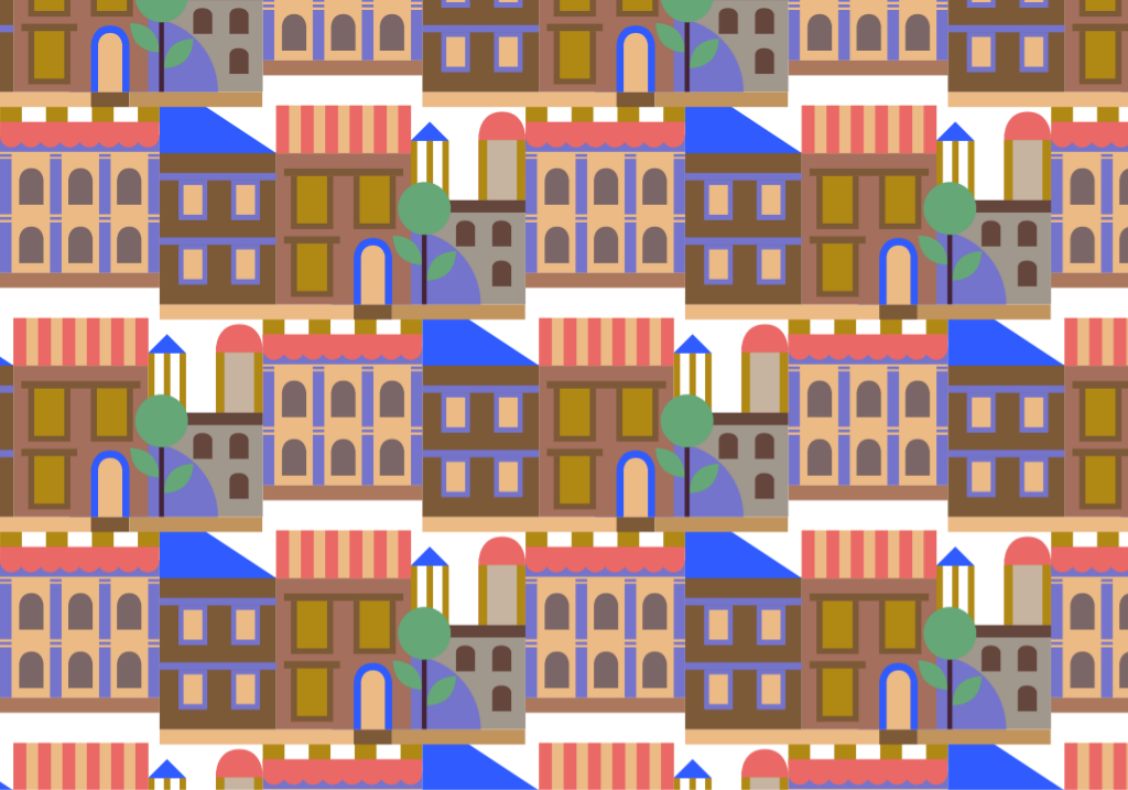 City building pattern vector