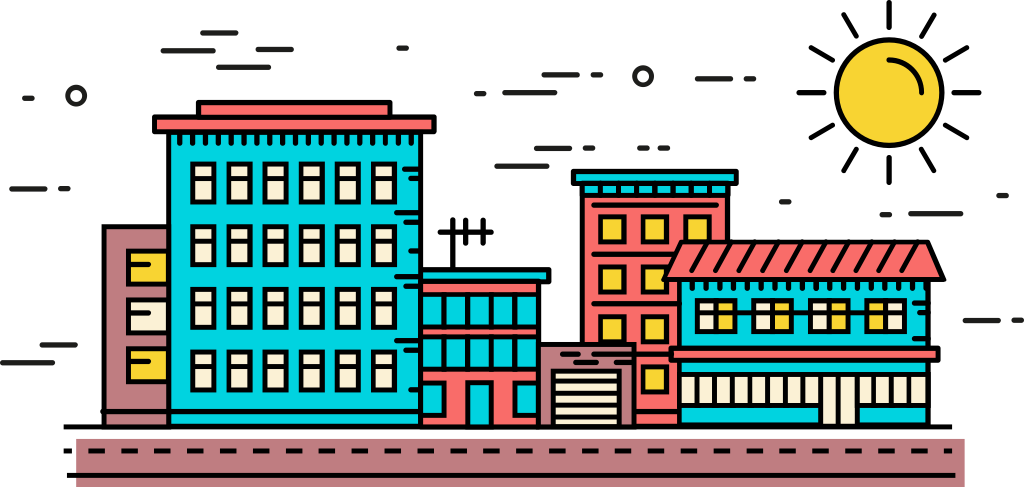 City linear vector