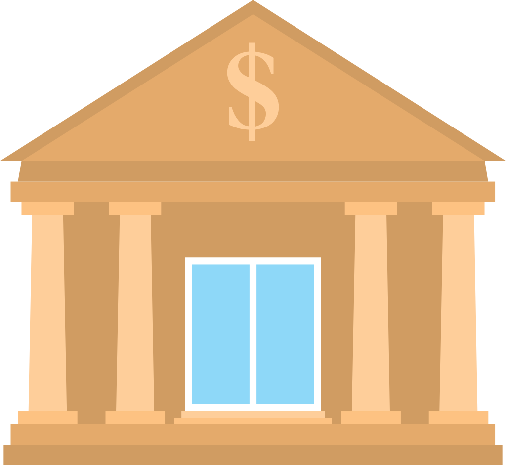 City building bank vector