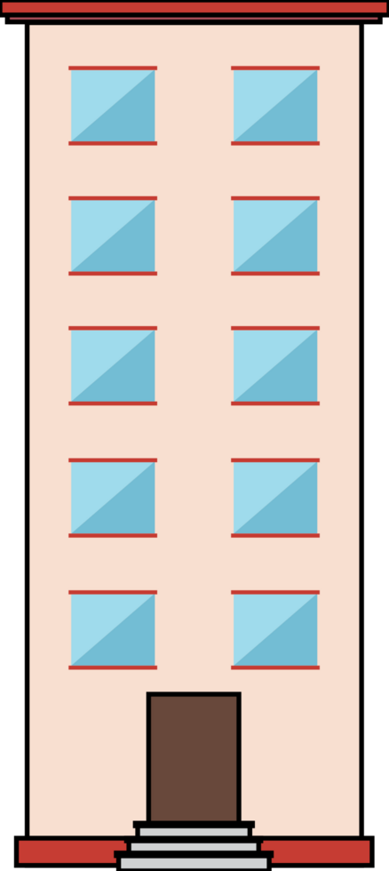 City building apartment vector