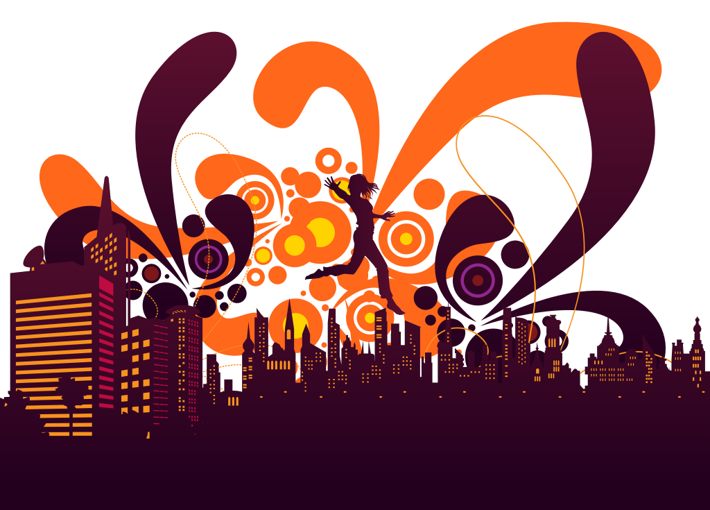 City abstract background vector
