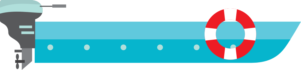 motor boat vector
