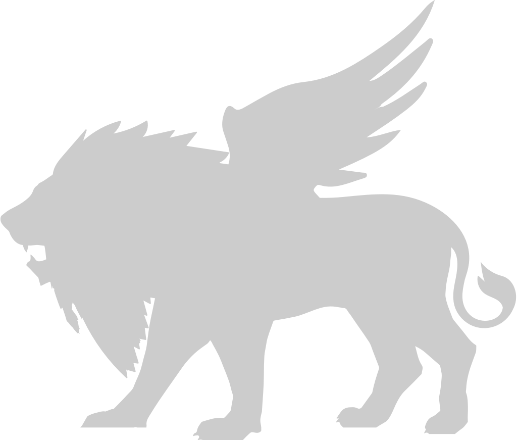 winged lion vector