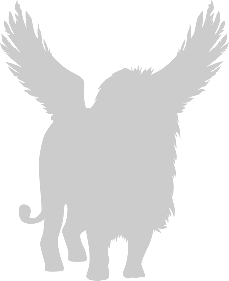 winged lion vector