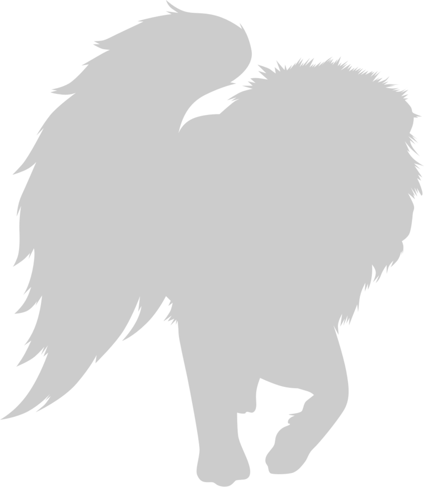 winged lion vector