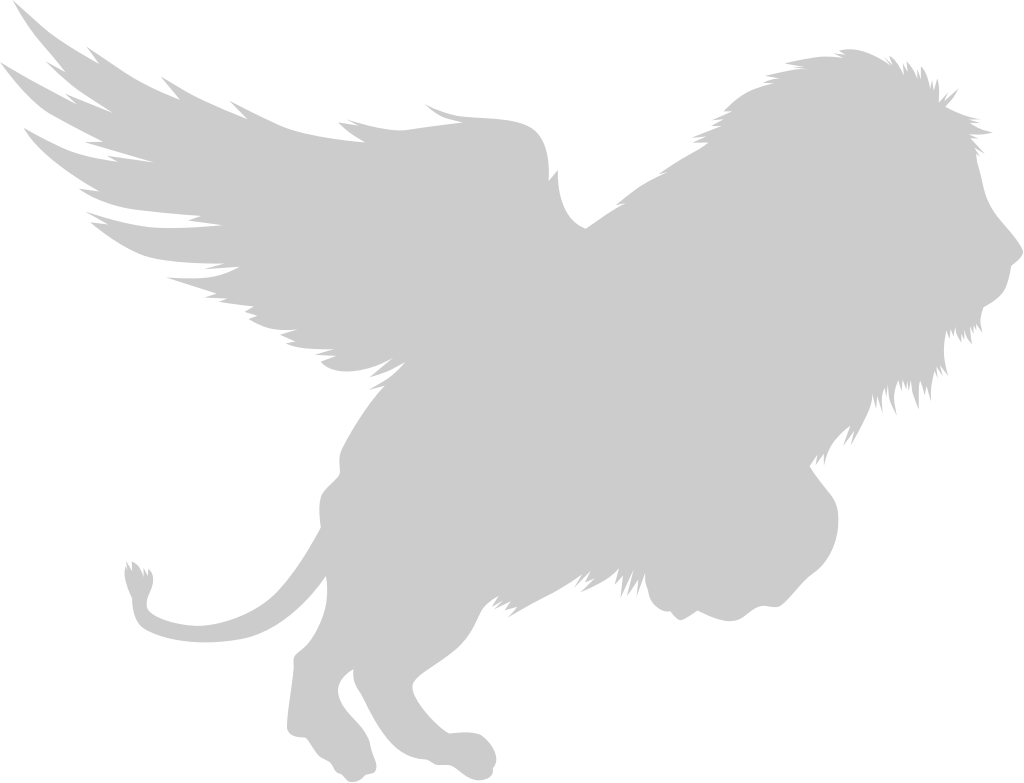 winged lion vector