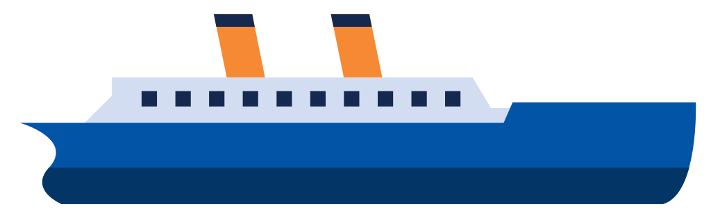 cruise ship vector