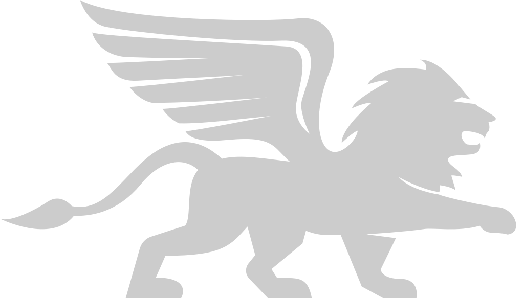 winged lion vector