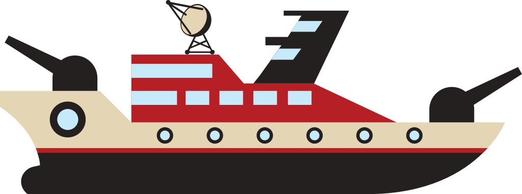 combat ship vector