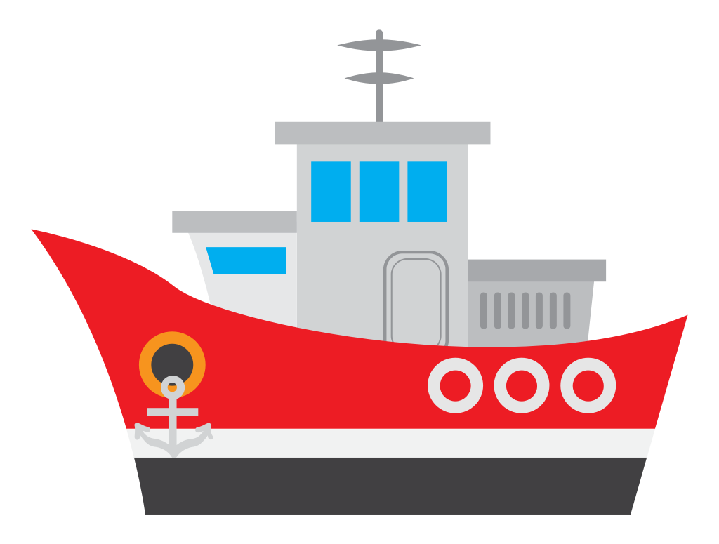fishing ship vector