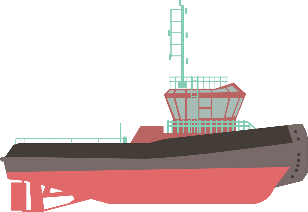 tugboat vector