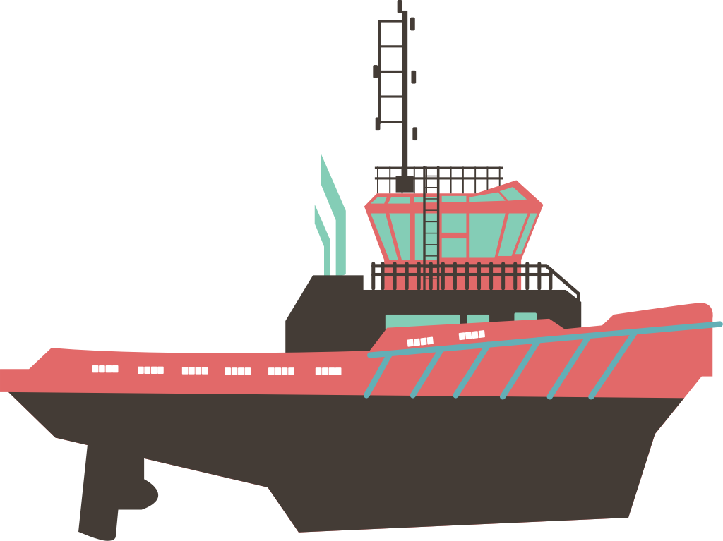 tugboat vector