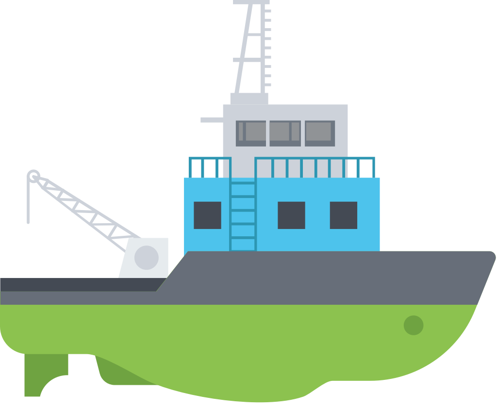 tugboat vector