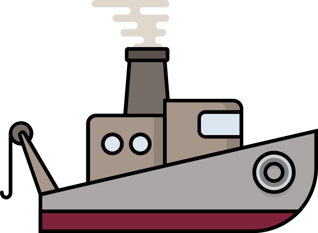 crane ship vector