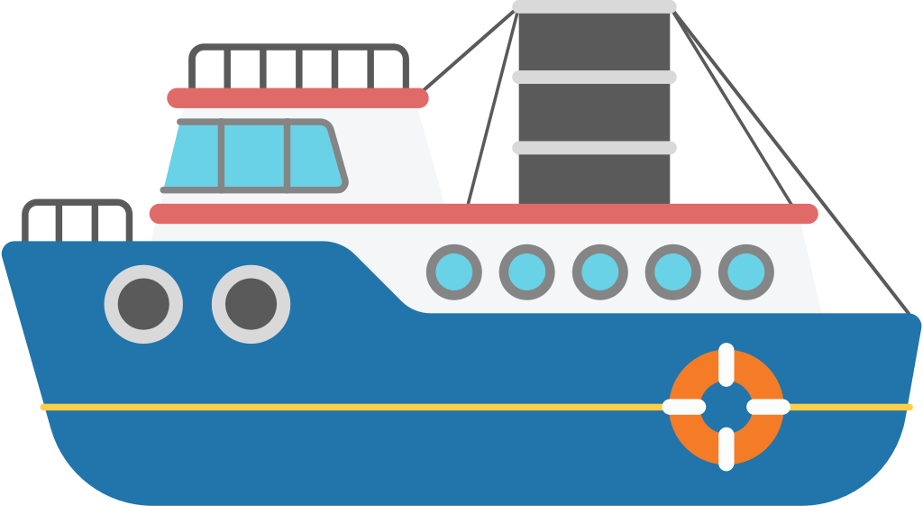 fishing ship vector