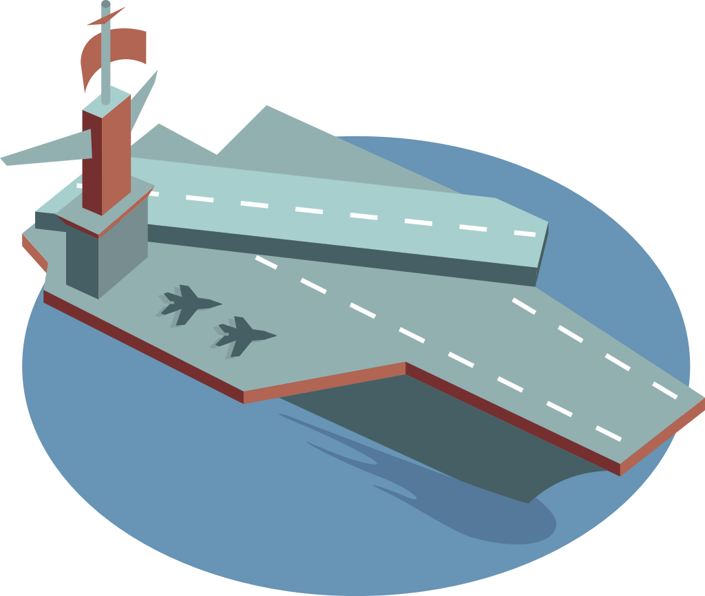 combat ship vector