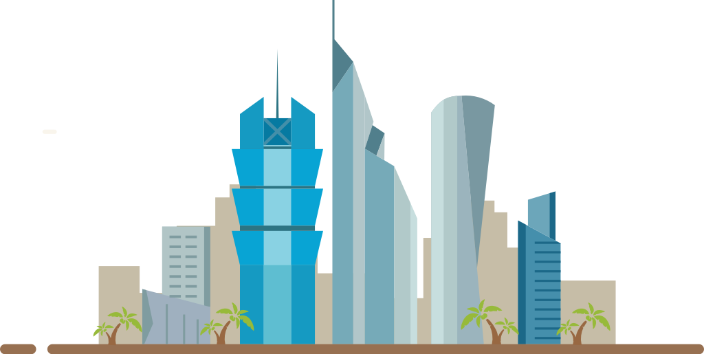 City qatar skyline vector