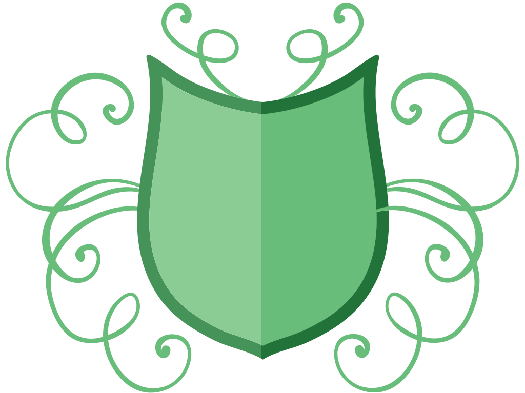 Crest shield floral vector