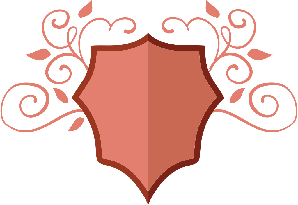 Crest shield floral vector