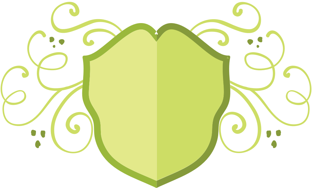 Crest shield floral vector