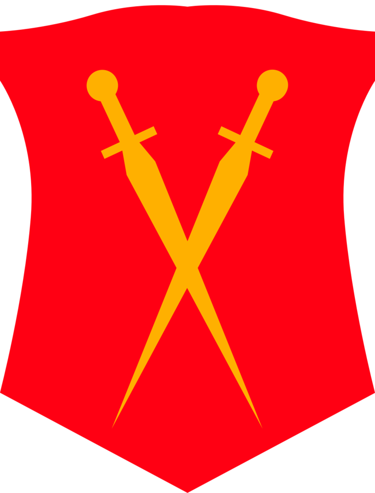 Crest shield sword vector