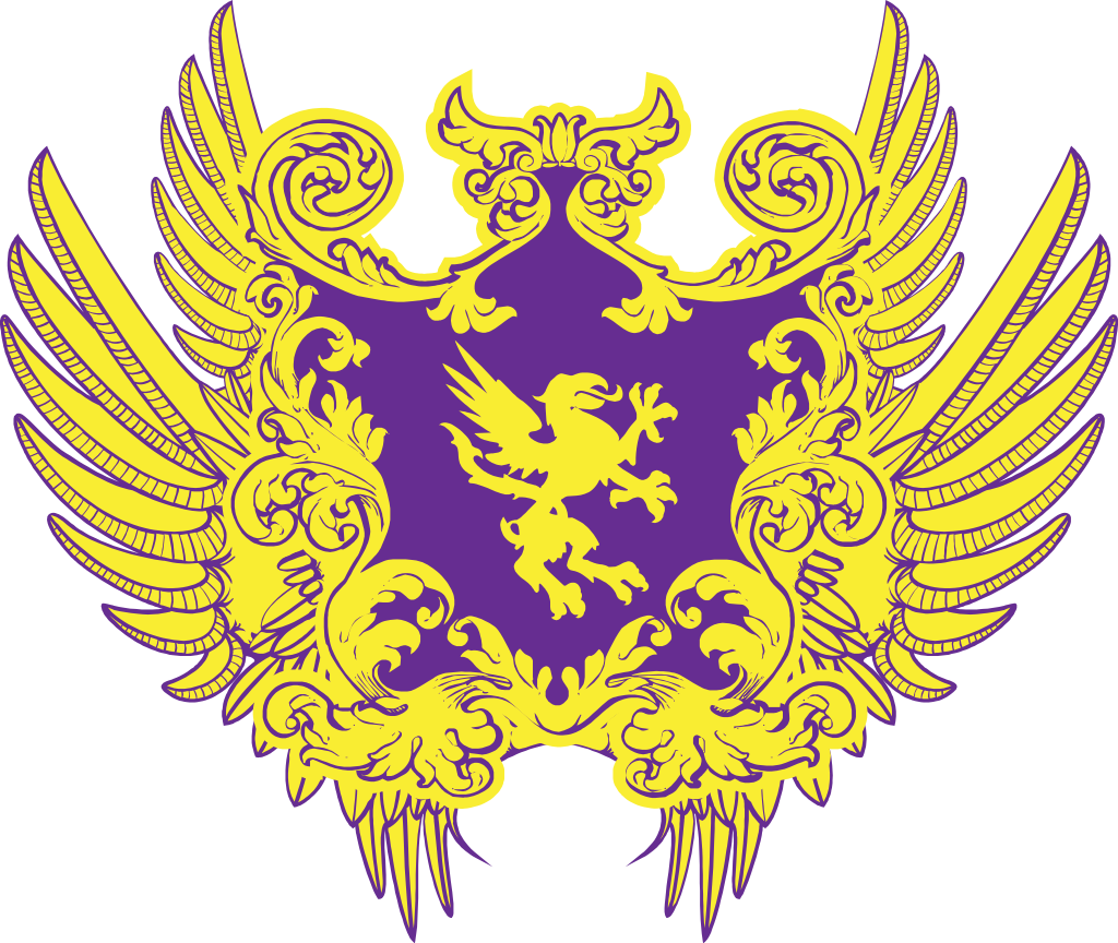 Crest lion rampant vector