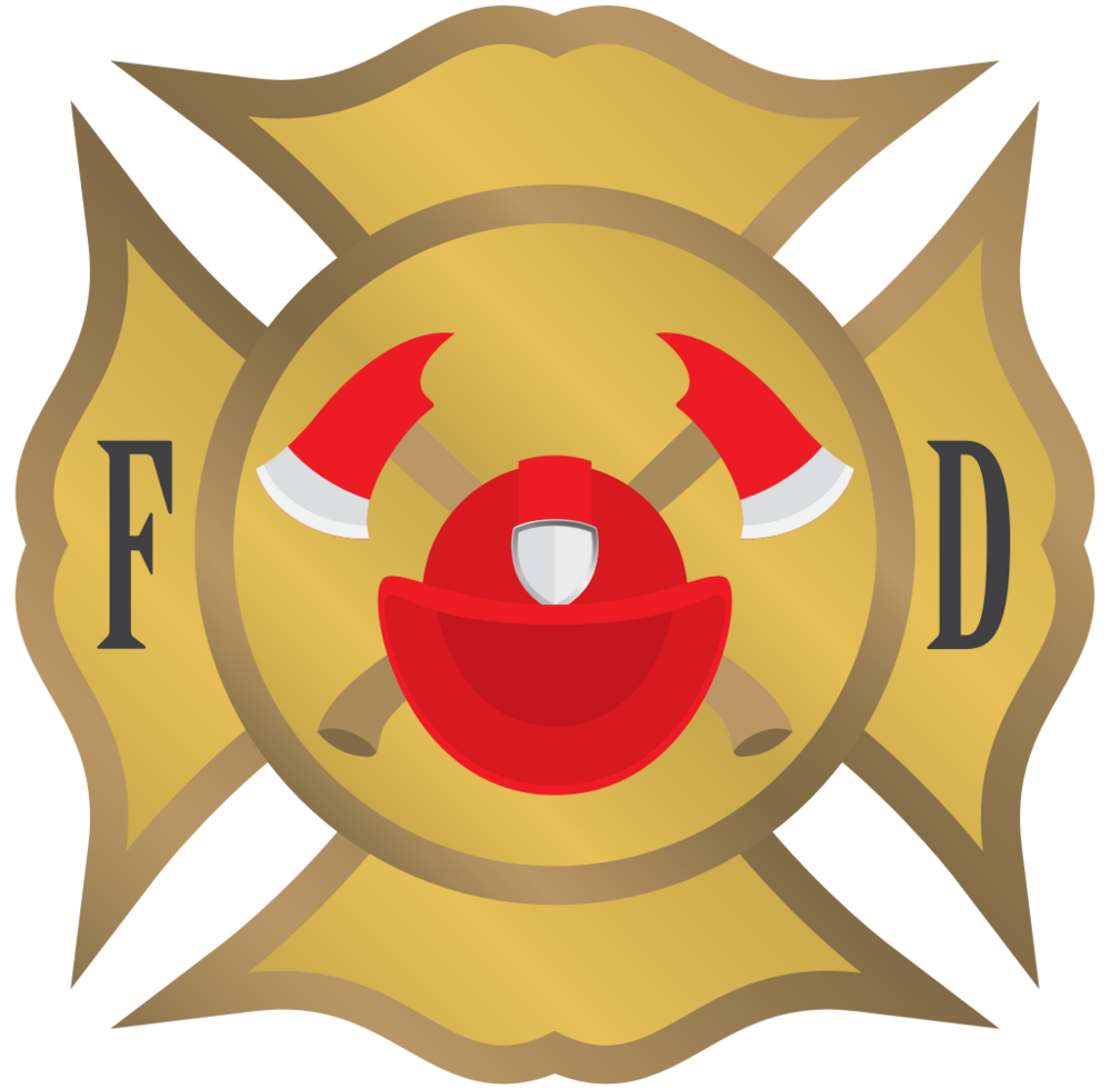 Crest firefighter emblem vector