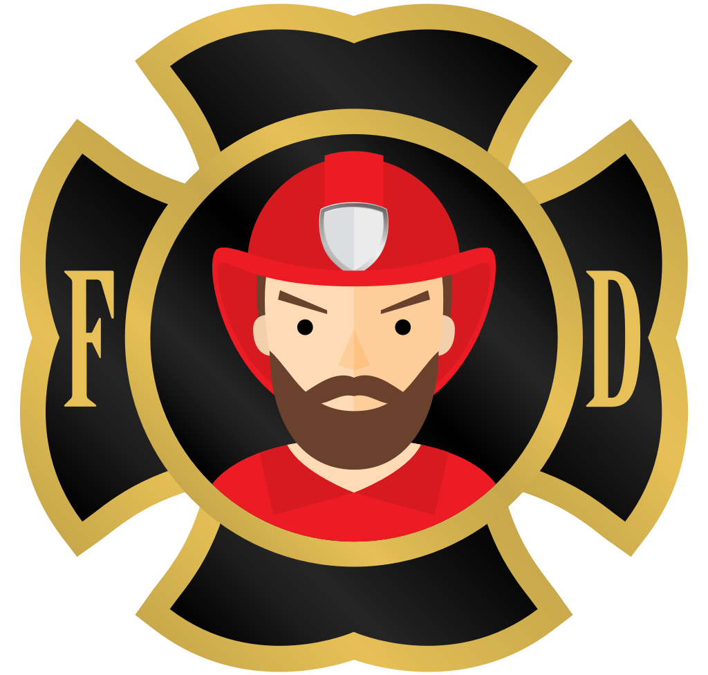 Crest firefighter emblem vector