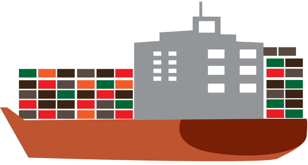 cargo ship vector