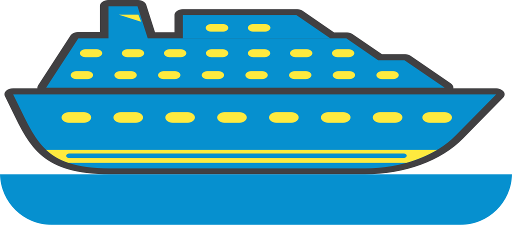 cruise ship vector