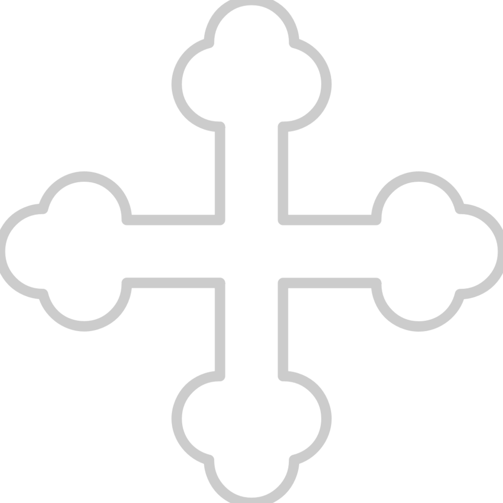 Cross outline vector