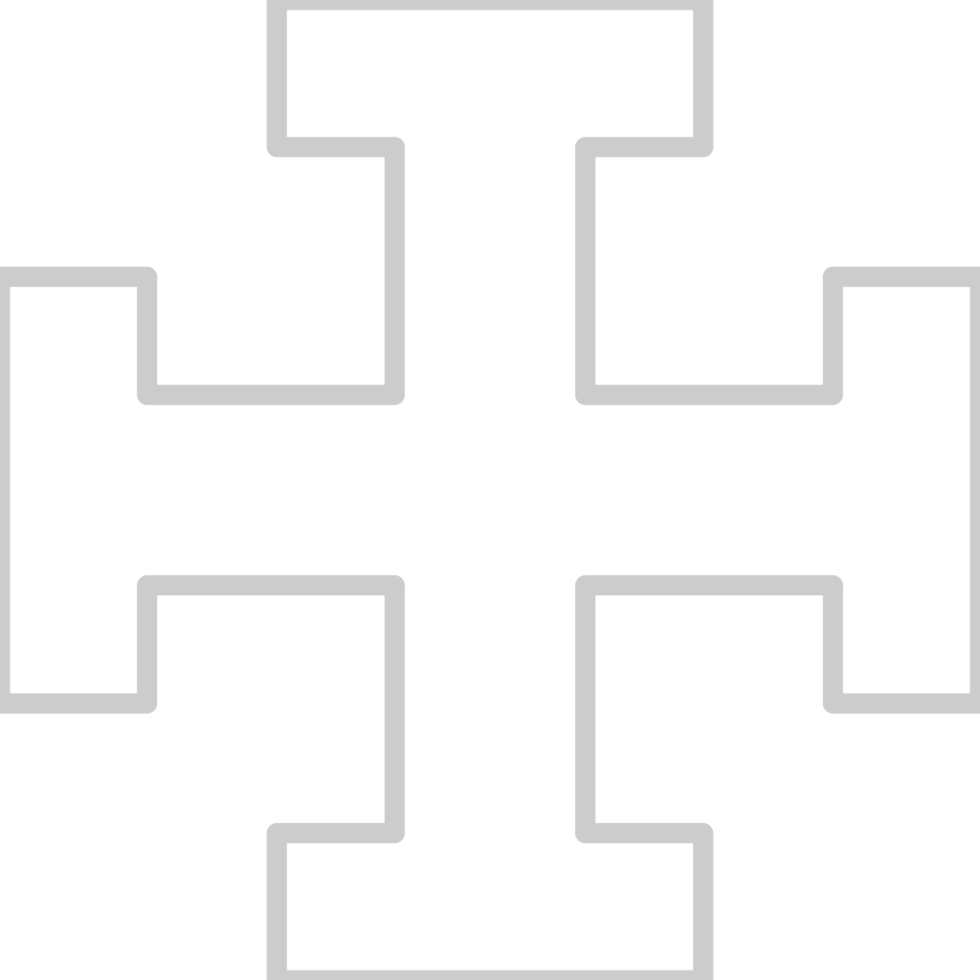 Cross outline vector