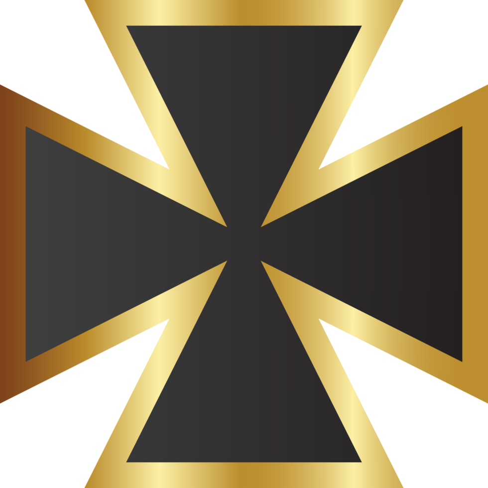 Gold maltese cross vector
