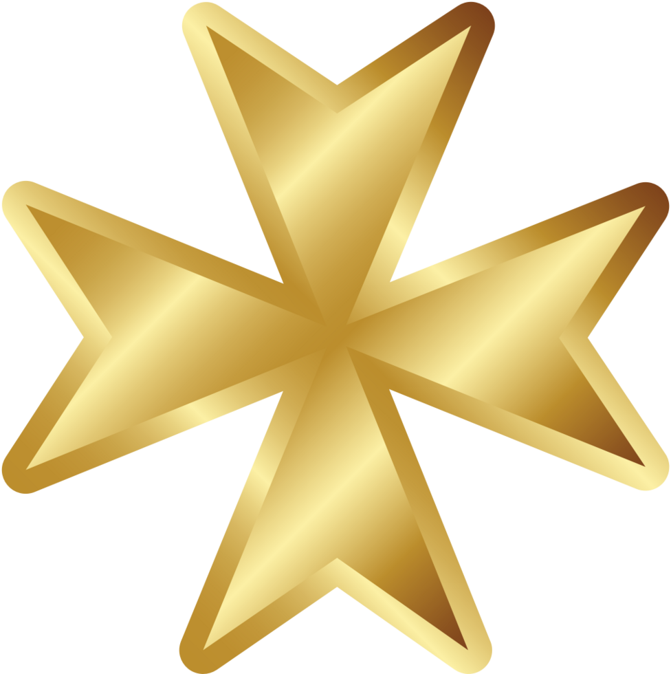 Gold maltese cross 36644711 Vector Art at Vecteezy