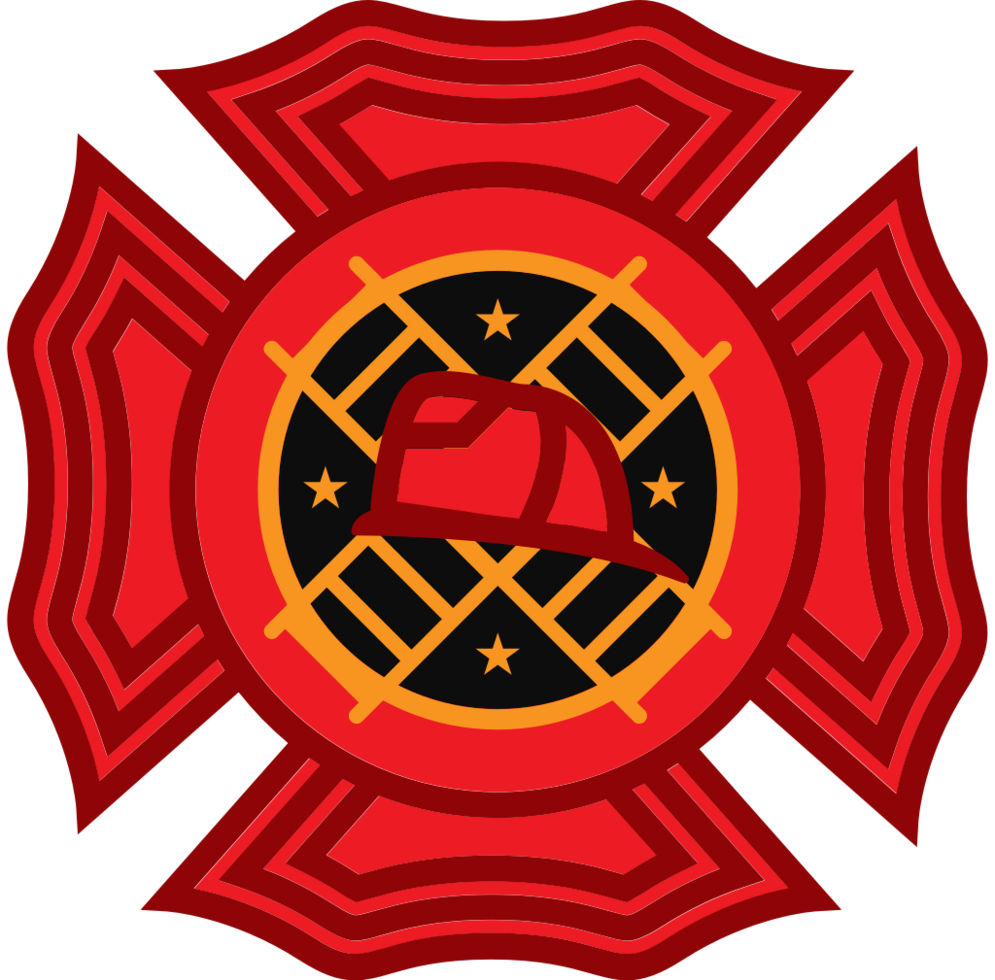 cruz del departamento de bomberos de Malta vector