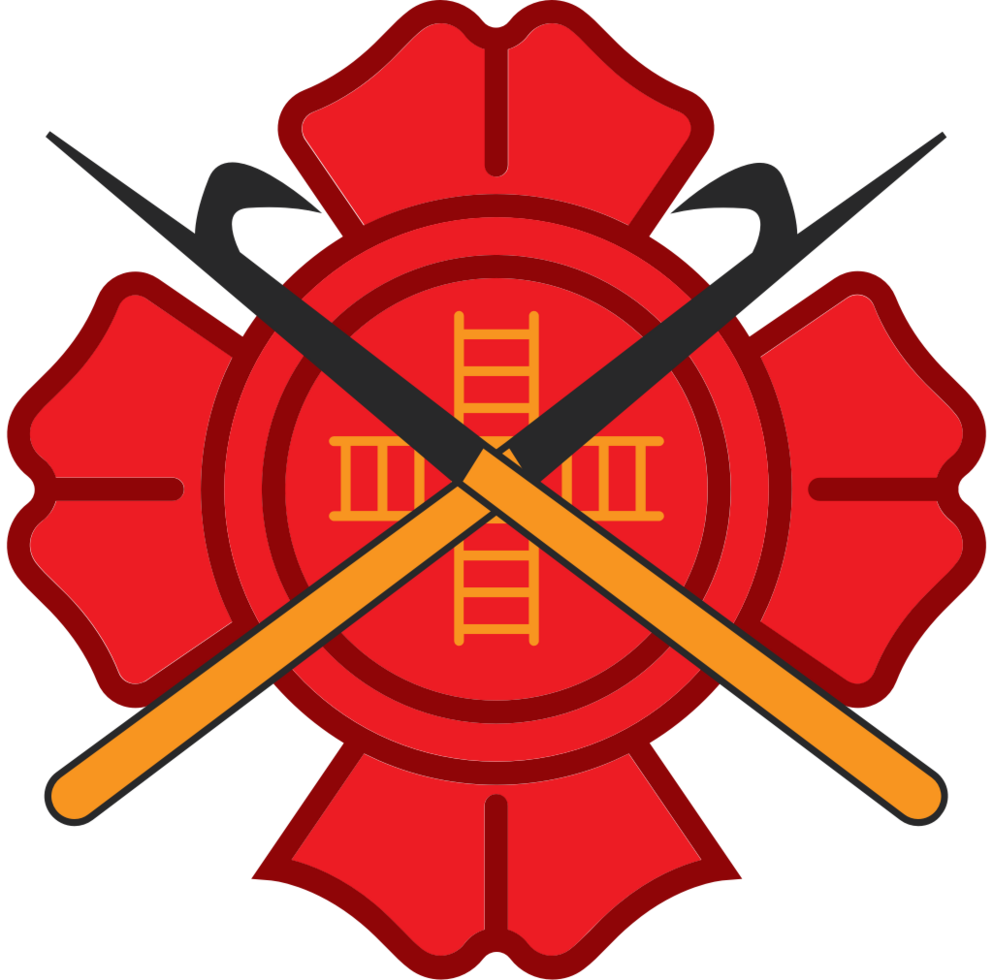 cruz del departamento de bomberos de Malta vector