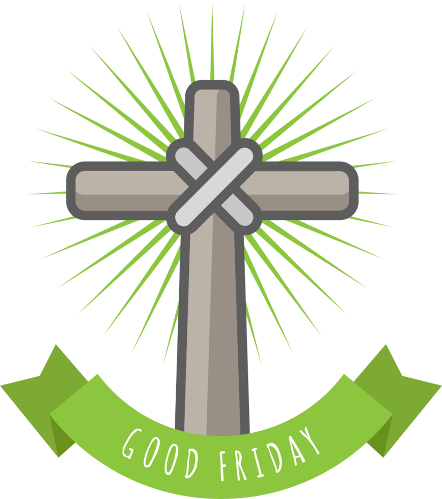 Cross palm sunday vector