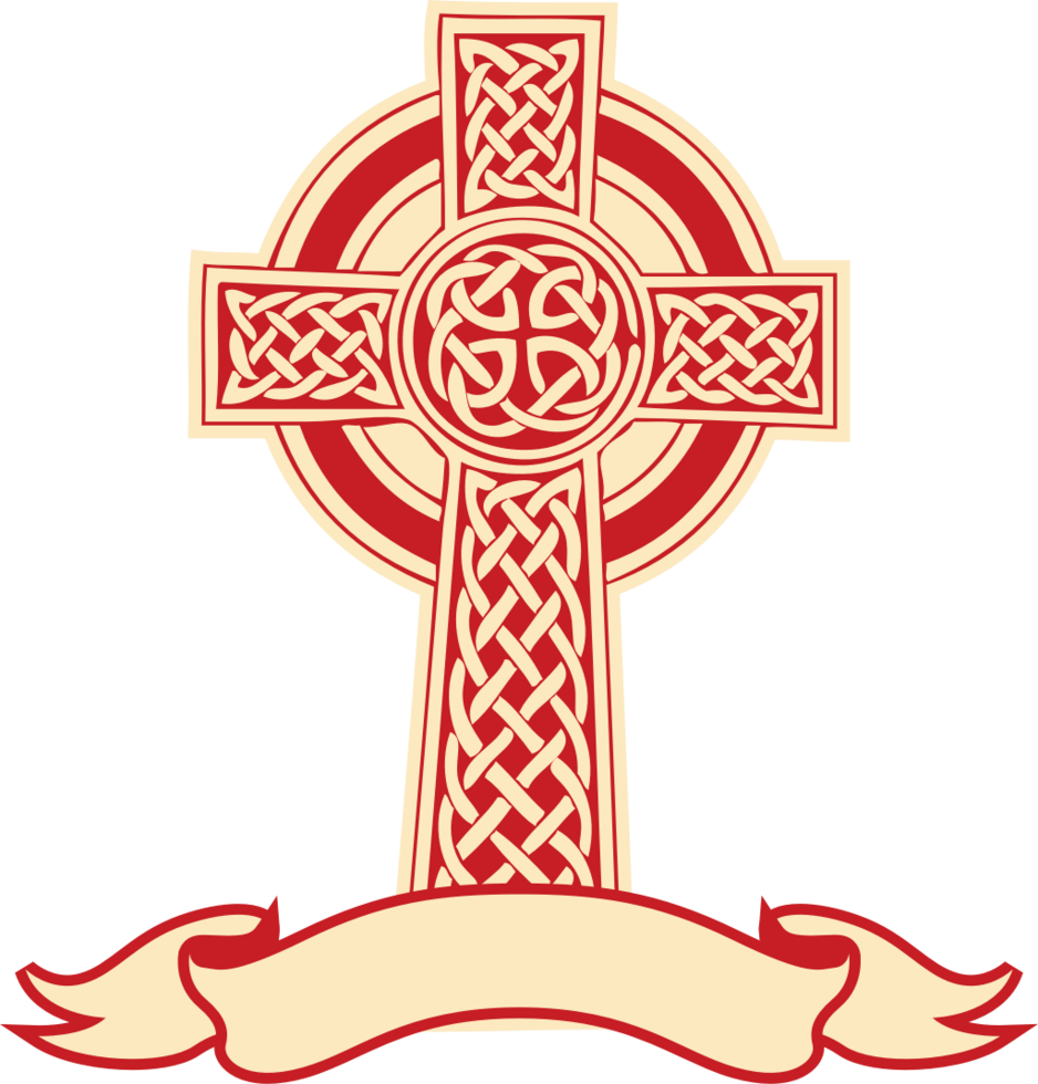 Retro christian cross vector