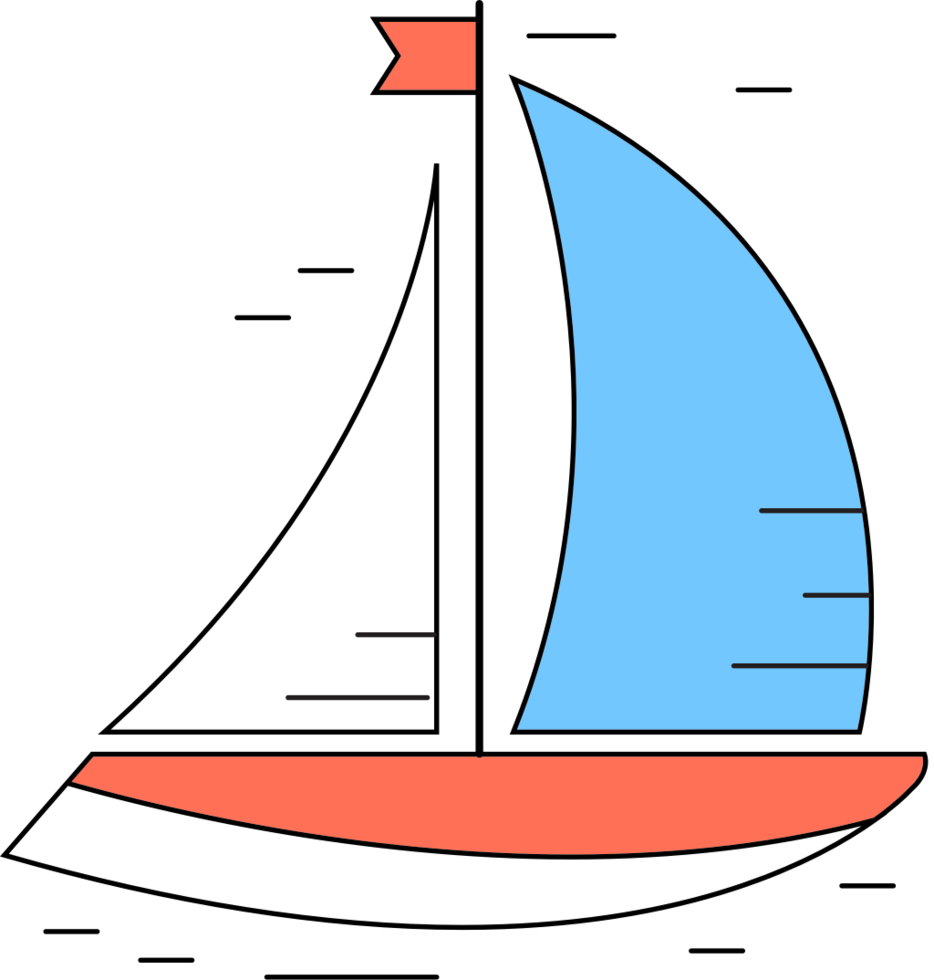 sailboat vector
