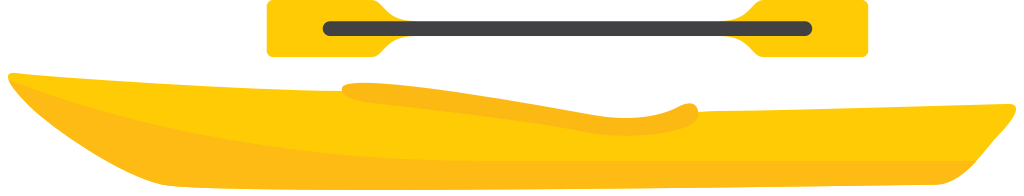 kayak and paddle vector