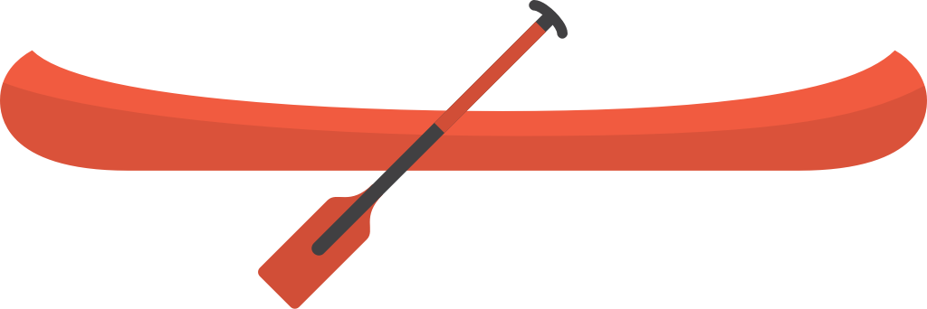 canoe and paddle vector