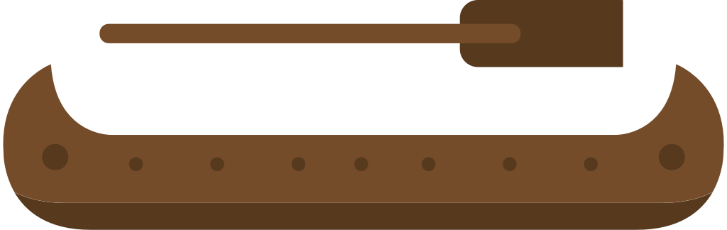 canoe and paddle vector