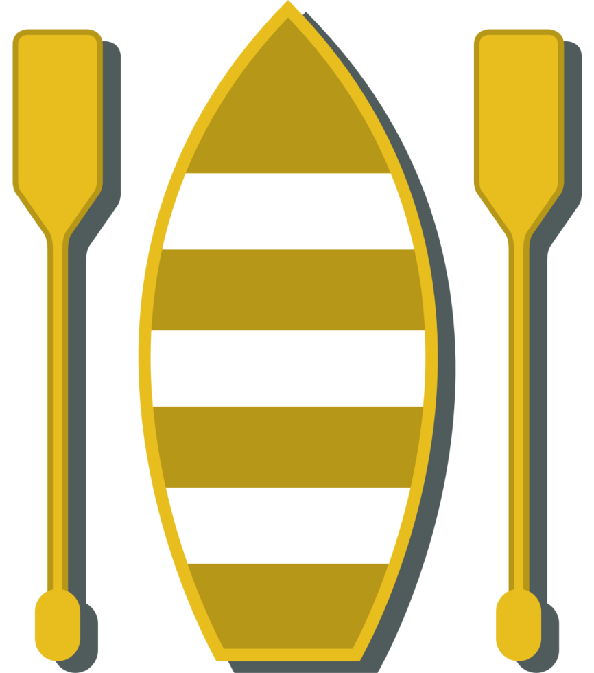 canoe and paddlers vector