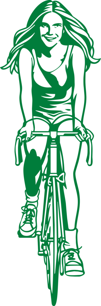 cycling woman vector