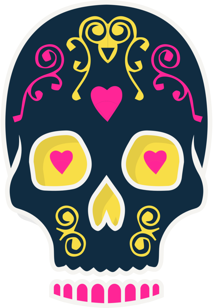 Death sugar skull vector