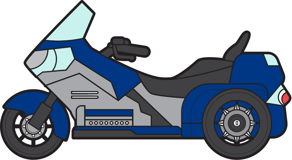 touring motorcycle vector