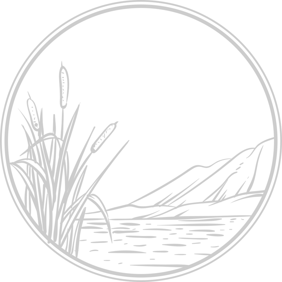 Cattails Badge vector