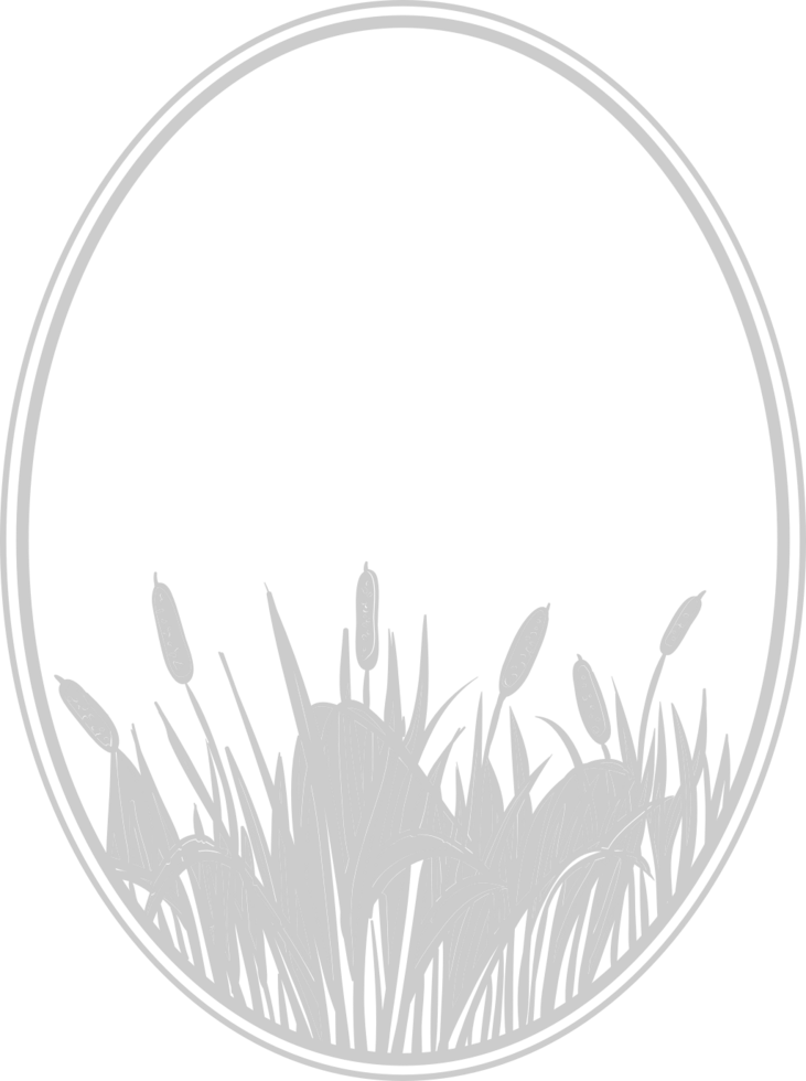 Cattails Badge vector